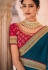 Teal silk festival wear saree 21030