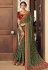 Green chinon saree with blouse 501
