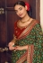 Green chinon saree with blouse 501