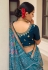 Blue chinon saree with blouse 505