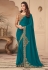 Teal georgette festival wear saree 26008