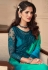 Sea green silk saree with blouse 26013