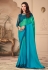 Sea green silk saree with blouse 26013