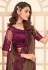 Brown silk saree with blouse 26015