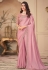 Pink silk saree with blouse 26017