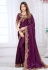 Purple silk saree with blouse 5901