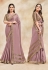 Light purple silk satin plain saree with designer blouse 42017