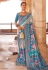 Sky blue patola silk saree with blouse 108D