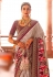 Wine patola silk saree with blouse 108F