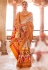 Orange patola silk saree 108G