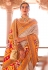 Orange patola silk saree 108G