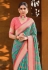 Sea green brasso bandhani saree 147481