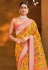 Yellow brasso saree with blouse 147480