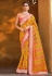 Yellow brasso saree with blouse 147480