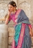 Grey patola silk saree with blouse 357