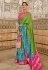 Green patola silk saree with blouse 357B