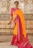 Orange patola silk saree 357A