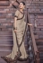 Beige silk georgette saree with blouse 41109