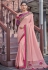 Pink silk georgette saree with blouse 41118