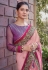 Pink silk georgette saree with blouse 41118