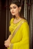 Yellow chinon silk sequence saree with blouse 19003