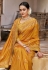 Mustard silk embroidered saree 3443