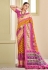 Yellow silk patola saree with blouse 176