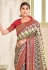 Grey silk patola saree with blouse 178