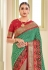 Green silk saree with blouse 181