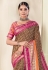 Brown silk saree with blouse 183