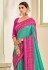 Sea green silk patola saree with blouse 184