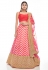 Pink organza a line lehenga choli 20002