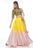 Yellow satin georgette a line lehenga choli 20012