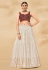 Off white georgette a line lehenga choli 25001