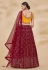 Maroon georgette a line lehenga choli 25002