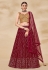 Maroon georgette a line lehenga choli 25002