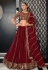 Maroon georgette sequence lehenga choli 2152