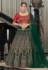 Green georgette a line lehenga choli 2006