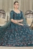 Teal silk a line lehenga choli 2004