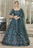 Teal silk a line lehenga choli 2004