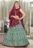 Sea green chinon chiffon a line lehenga choli 2002