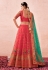 Pink net a line lehenga choli 1003