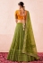 Mehndi net a line lehenga choli 1007