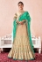 Cream net a line lehenga choli 1006