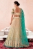 Cream net a line lehenga choli 1006