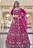 Magenta readymade georgette a line lehenga choli 2414