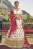 White readymade organza a line lehenga choli 2424