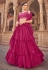 Magenta readymade chinon circular lehenga choli 1203