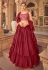 Maroon readymade chinon circular lehenga choli 1201