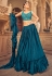 Teal chinon readymade circular lehenga choli 1204